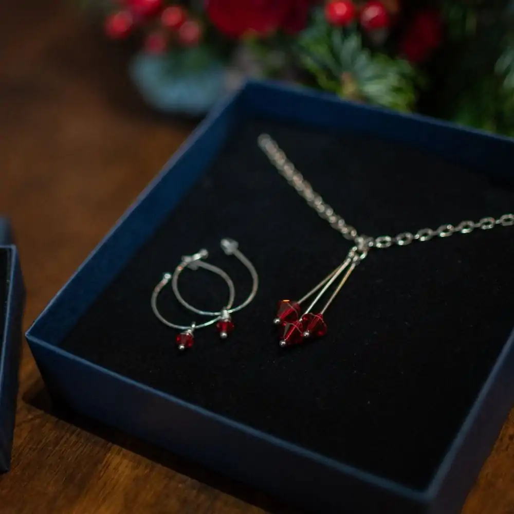 Boucles CRISTAL – Argent et perles interchangeables en cristal de Bohême – Image 4