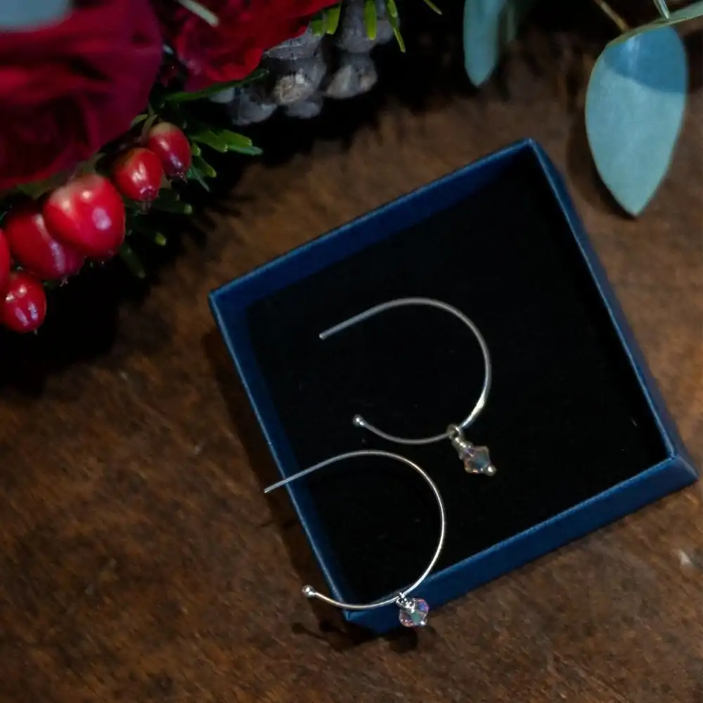 Boucles CRISTAL – Argent et perles interchangeables en cristal de Bohême – Image 5